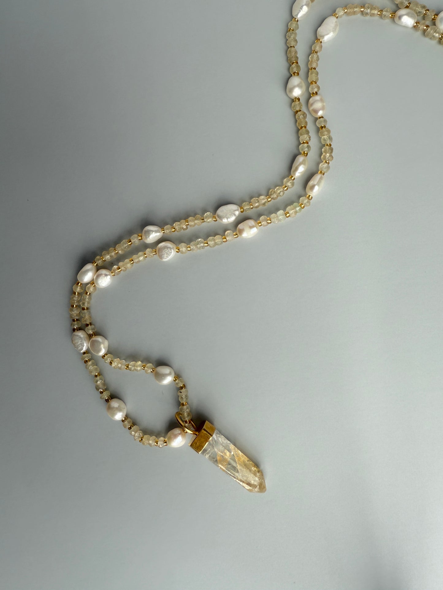 Freshwater Pearls & Citrine, 32"