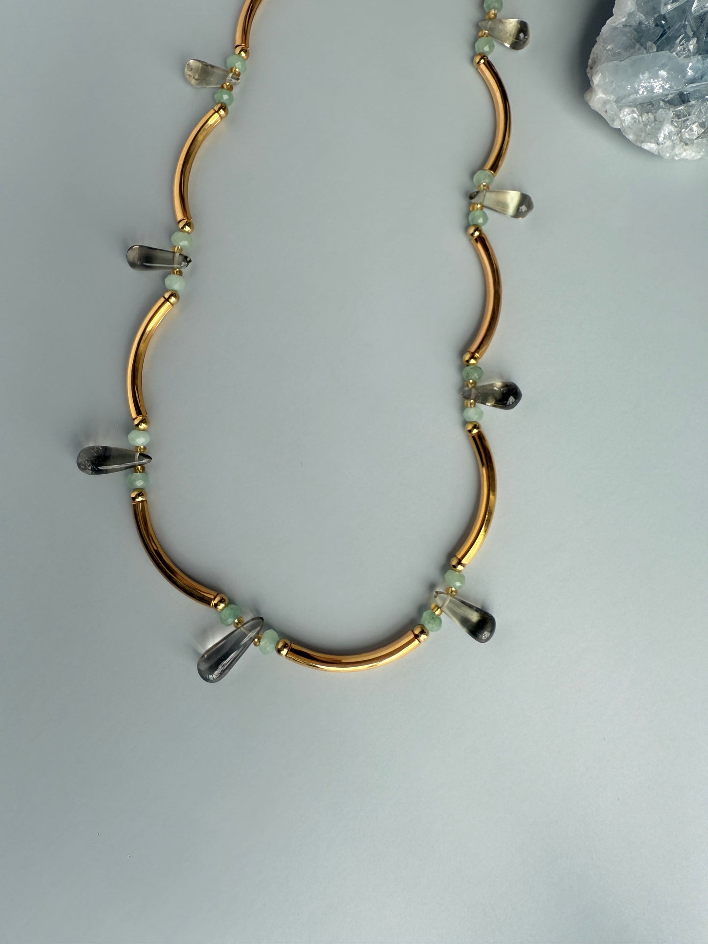 Aqua & Smoky Quartz Night Out