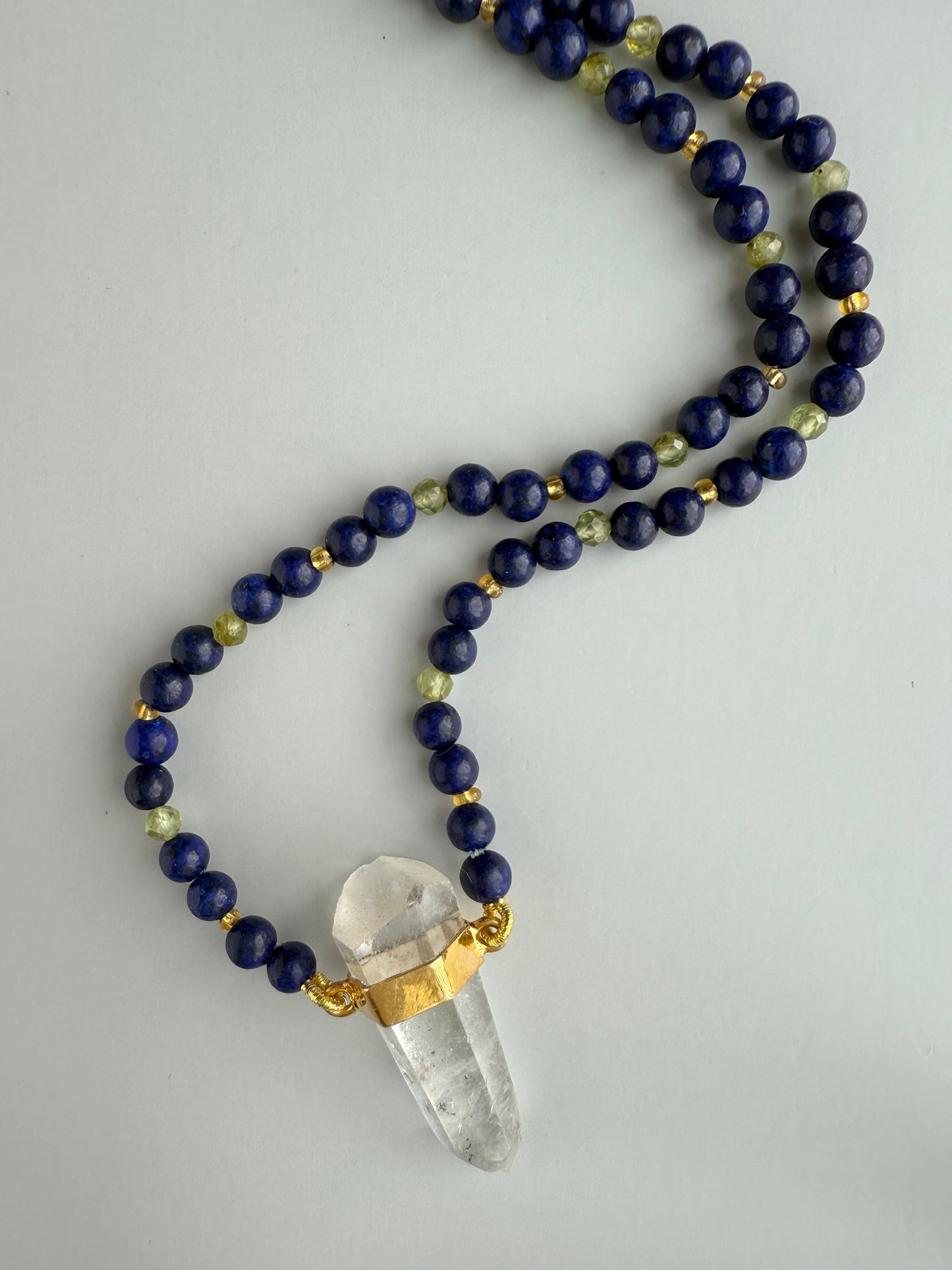 Lapis, Peridot & Clear Quartz