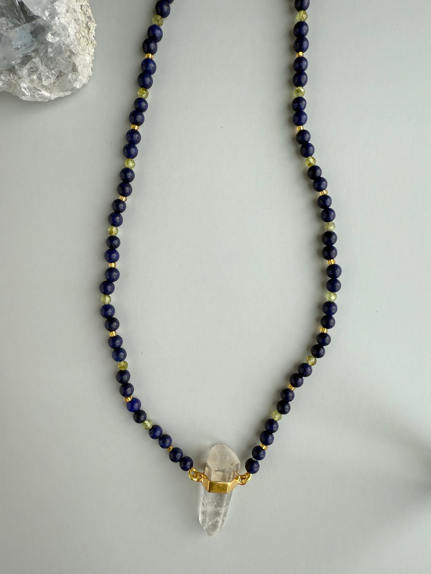 Lapis, Peridot & Clear Quartz