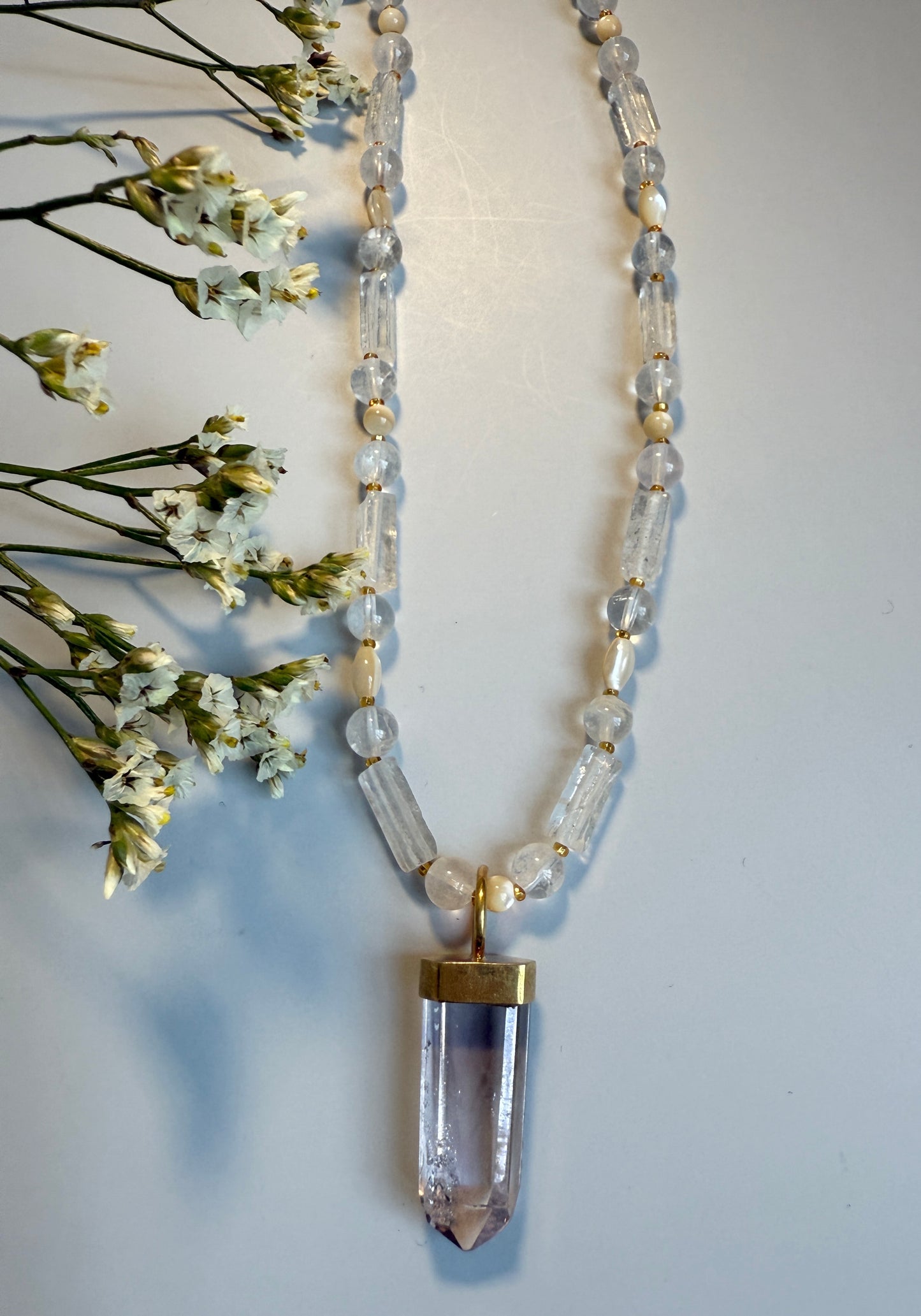 Clear Quartz & Amethyst