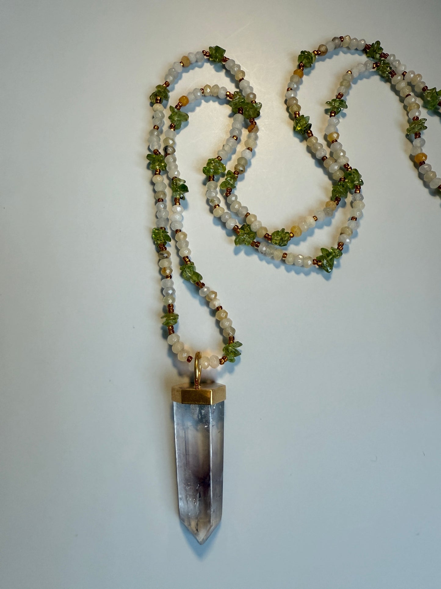 Peridot, Moonstone & Amethyst, 32"