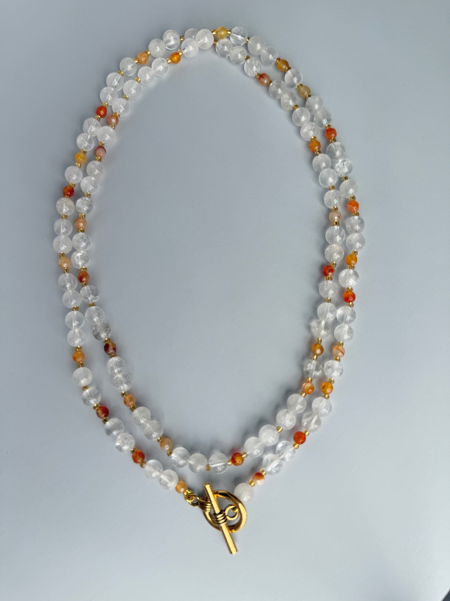 Moonstone & Carnelian, 32"