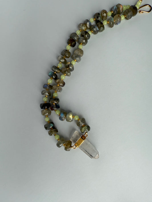 Labradorite, Lemon & Clear Quartz