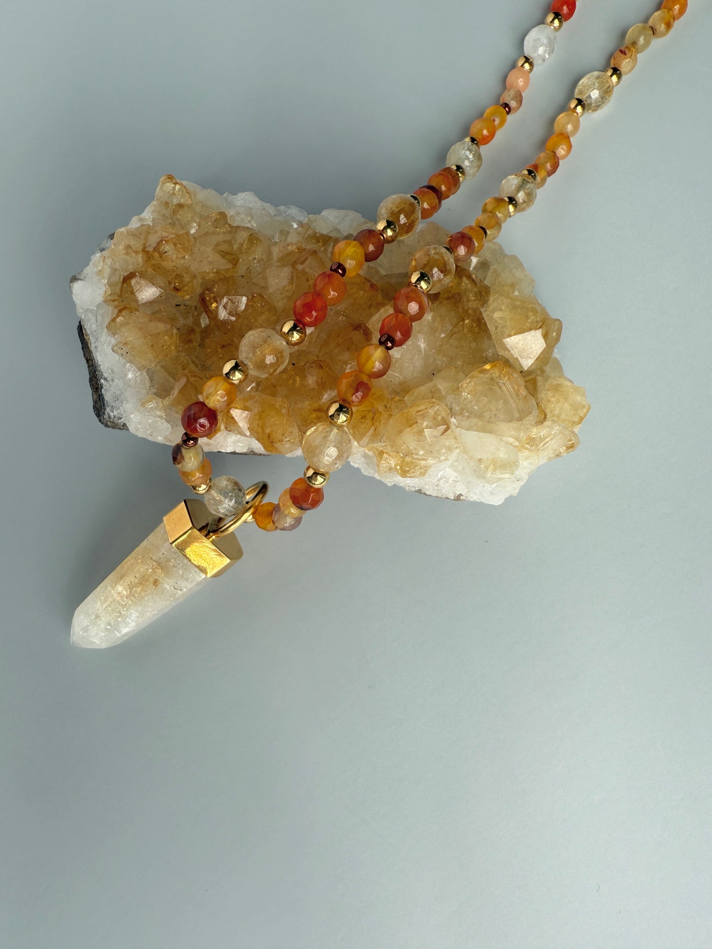 Carnelian & Citrine (removable crystal)
