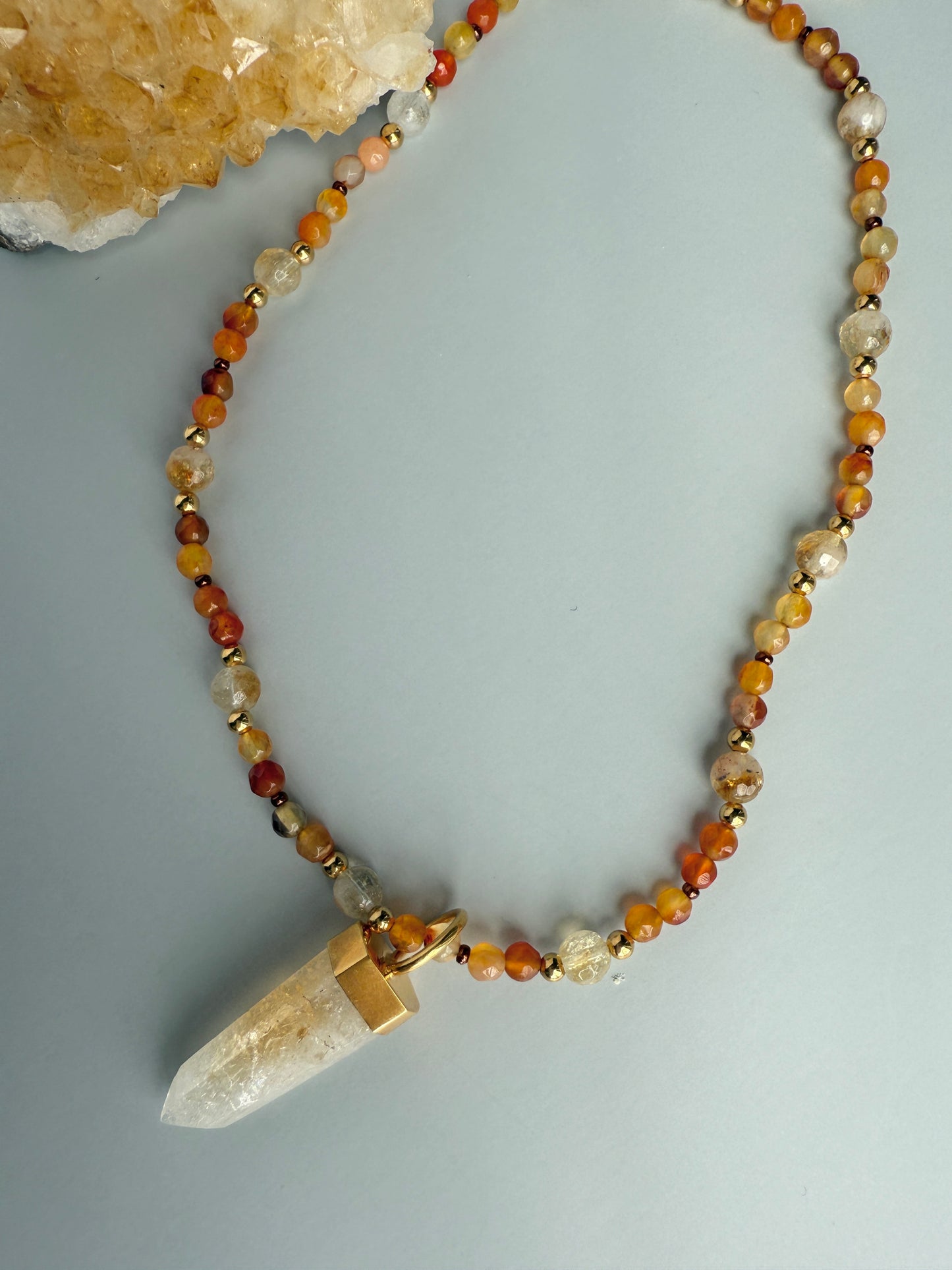 Carnelian & Citrine (removable crystal)