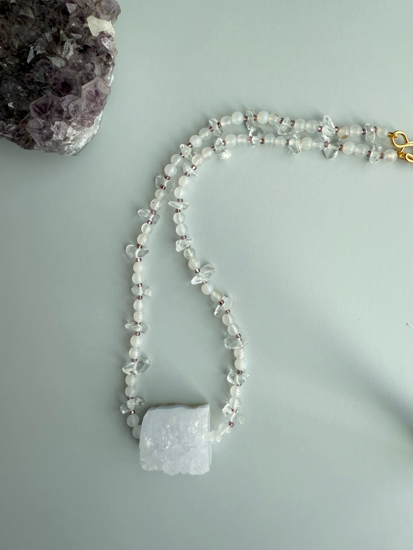 Clear Quartz & Blue Lace Agate