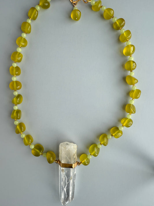Peridot & Clear Quartz