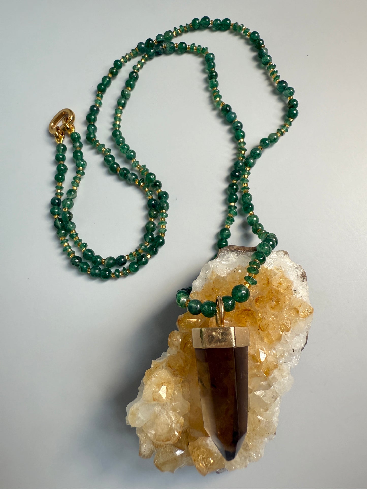 Jade & Smoky Quartz, 32"
