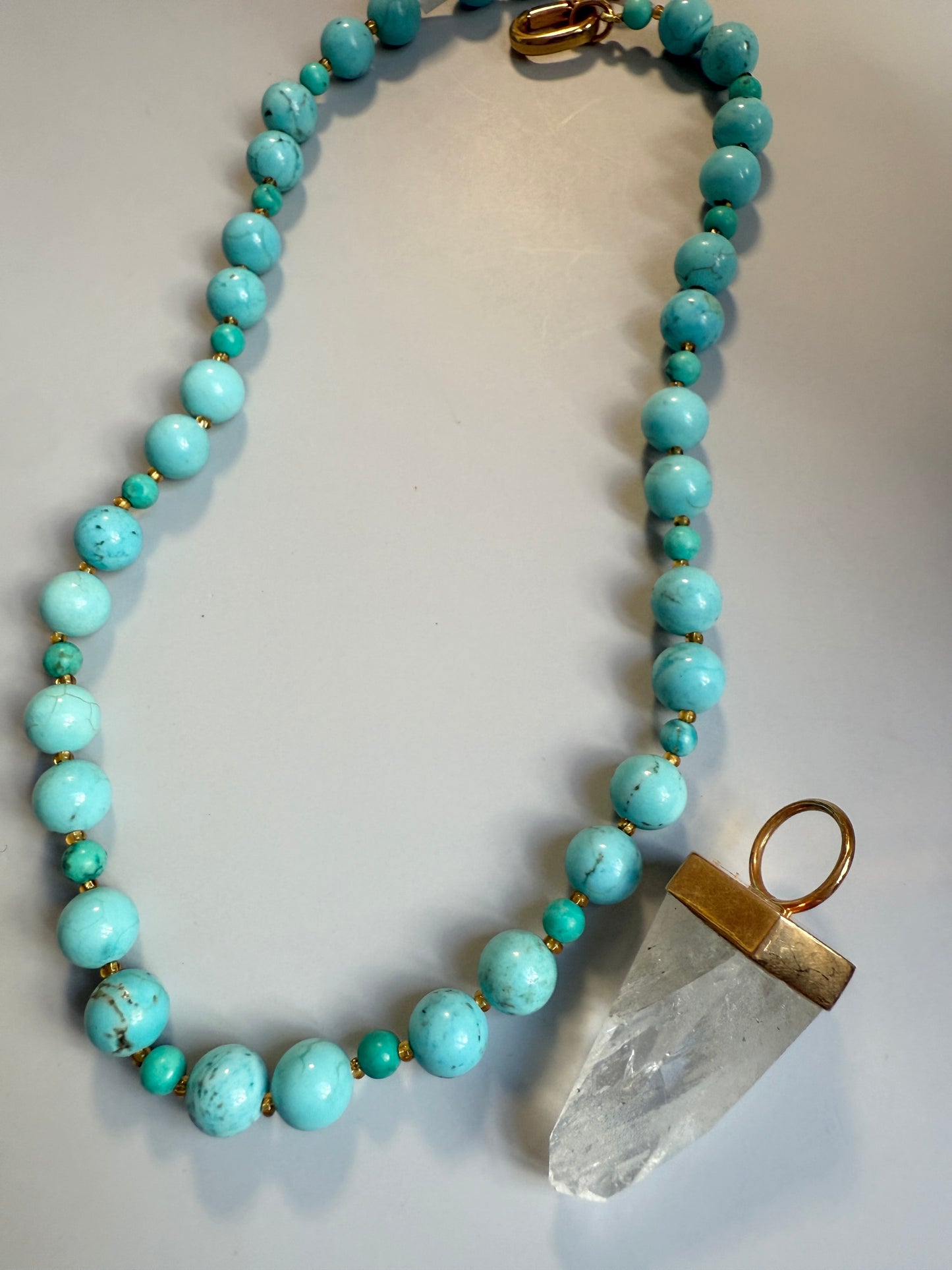 Turquoise & Clear Quartz