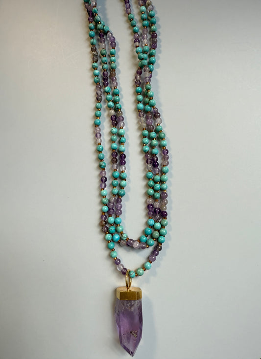 Turquoise & Amethyst, 47"
