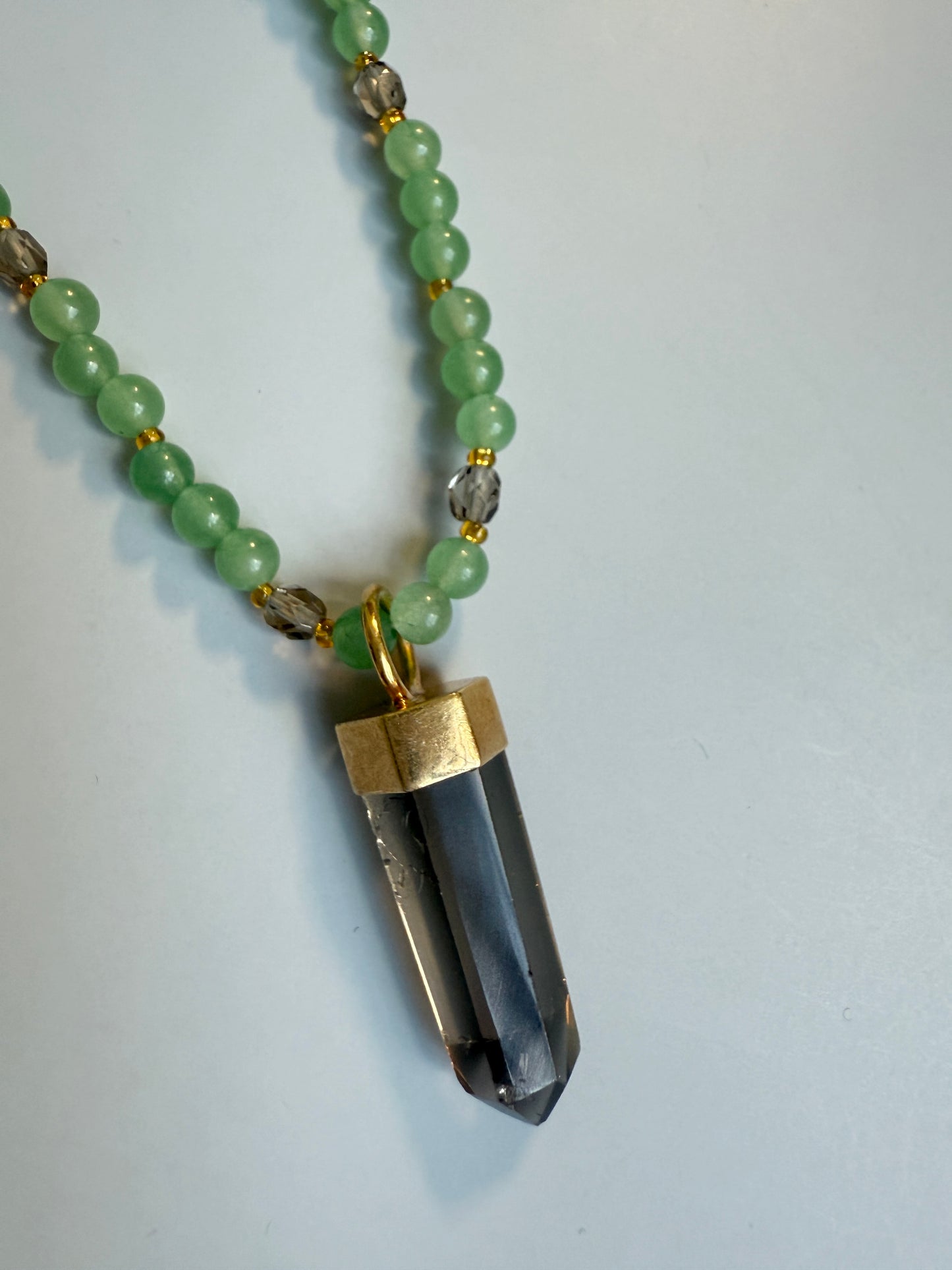 Green Quartz & Smoky Quartz