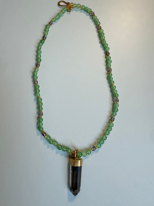 Green Quartz & Smoky Quartz