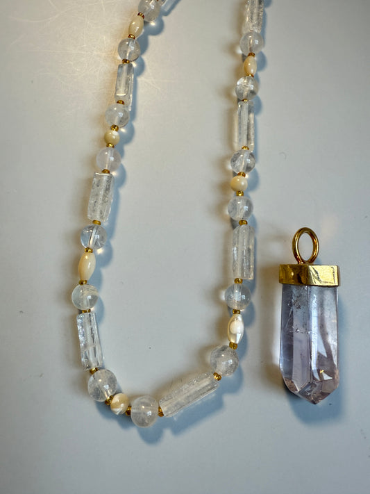 Clear Quartz & Amethyst