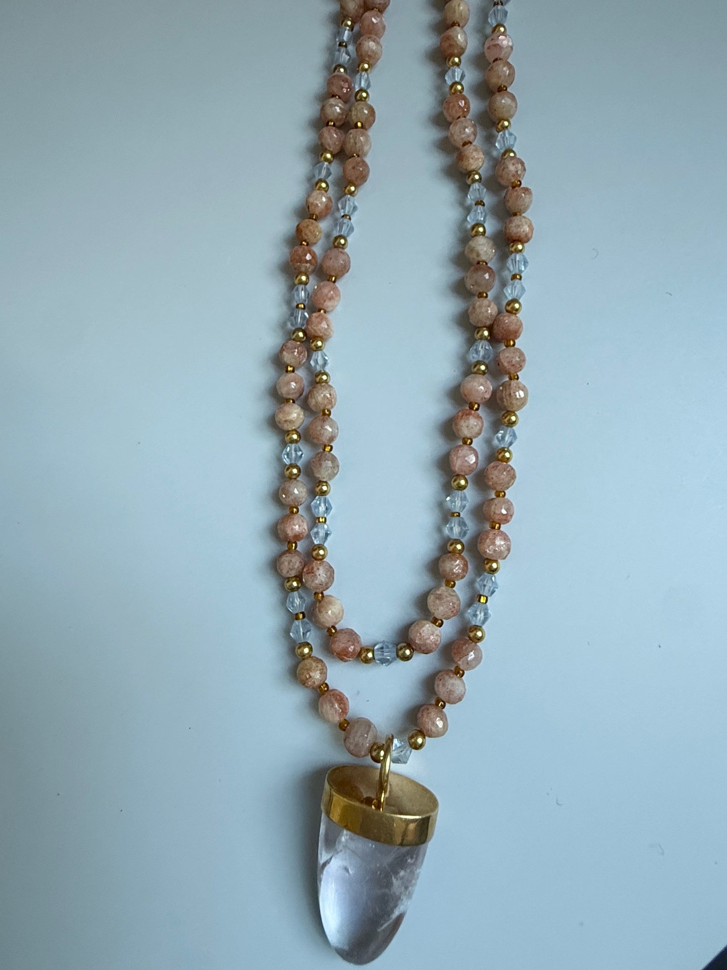 Peach Quartz & Amethyst, 48"