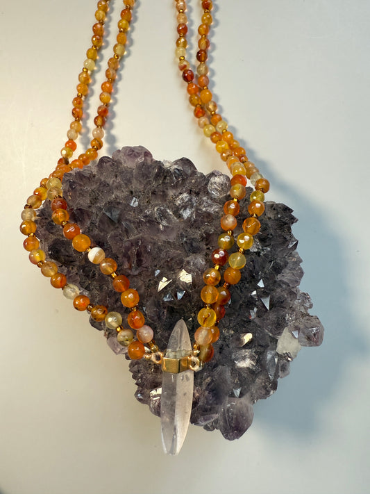 Carnelian & Amethyst (double strand)