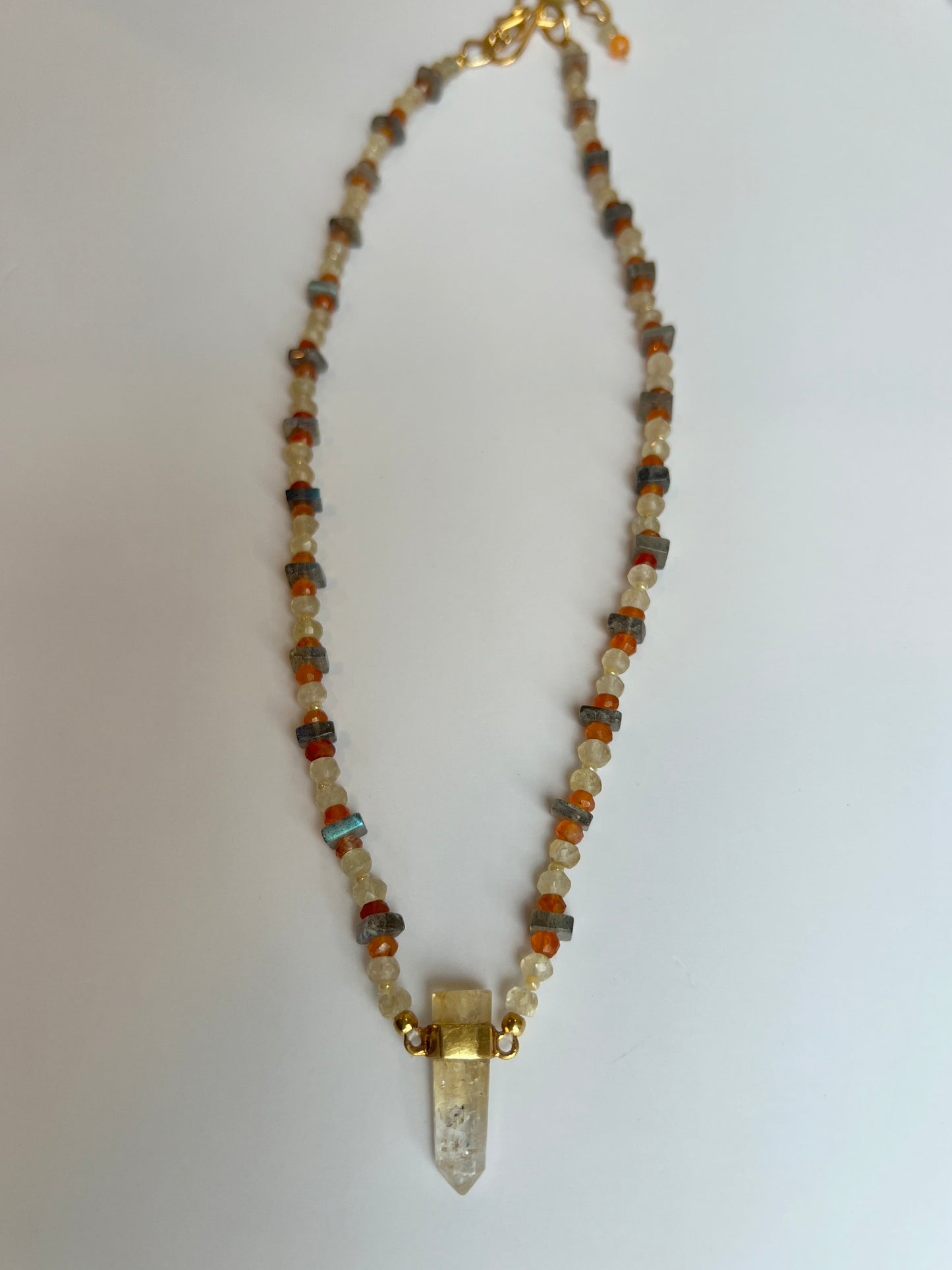 Citrine, Labradorite & Carnelian