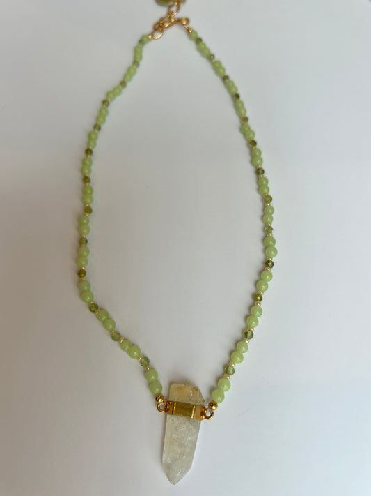 Green Quartz & Citrine