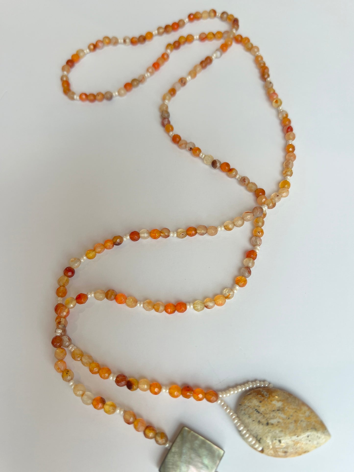 Carnelian & Jasper, 34" (single strand)