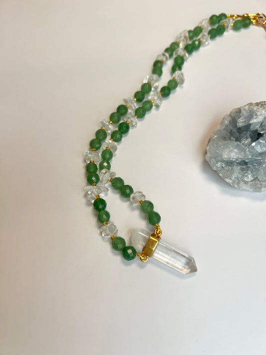 Green Quartz & Clear Quartz